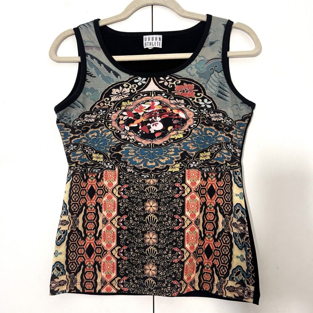 Vintage Urban Athlete Tank Top‎ Size L Stretch Sleeveless Fairy Artsy Rave Y2K
